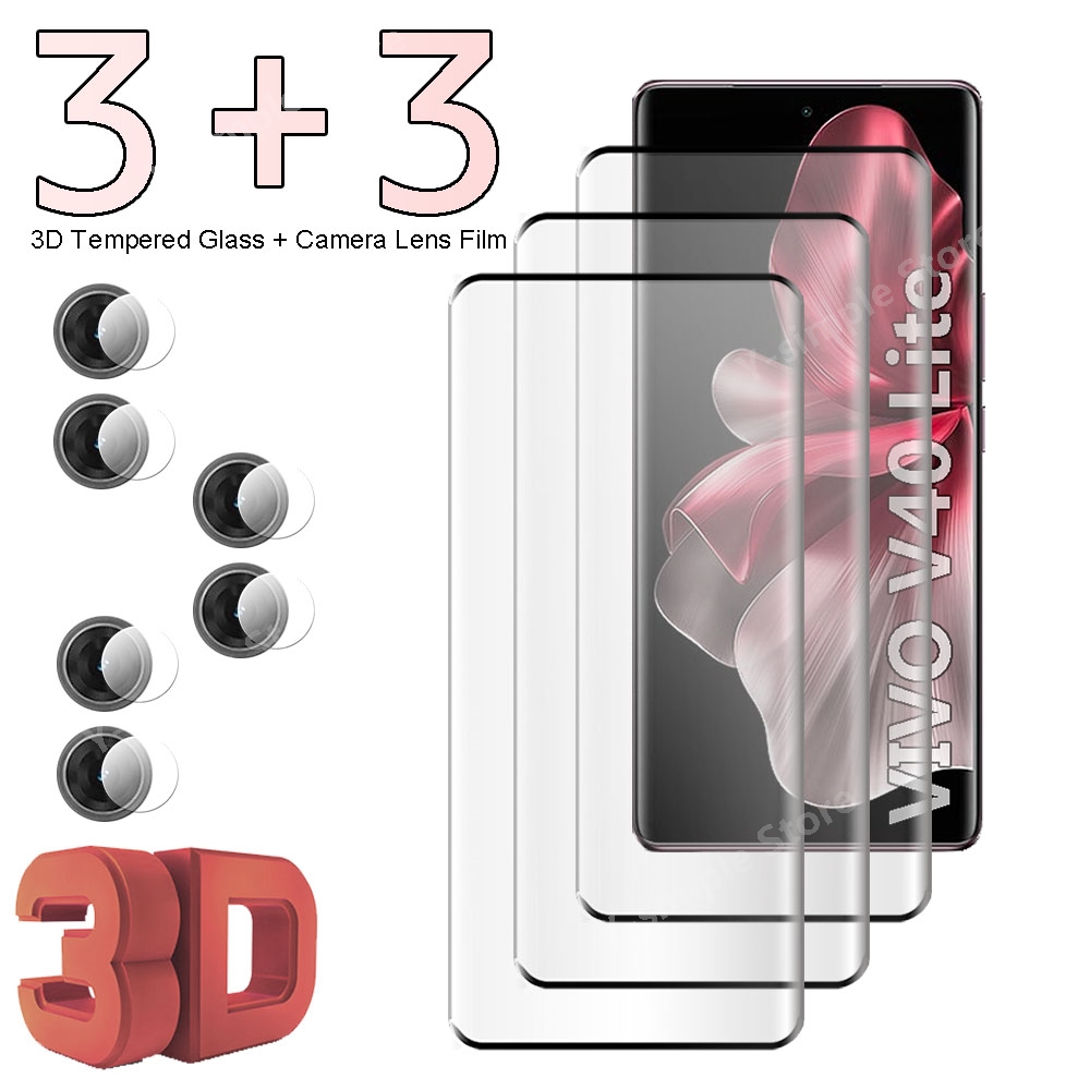 3+3 Curved Tempered Glass For  - Vivo V40 review and price