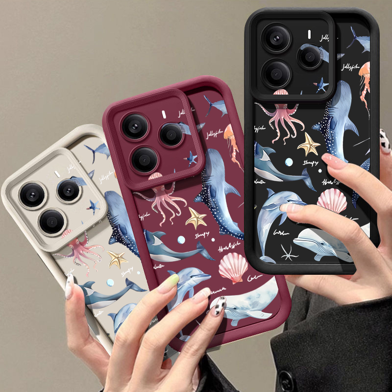 Cute Dolphin Patterned Soft Ca - Xiaomi Redmi Note 14 review and price