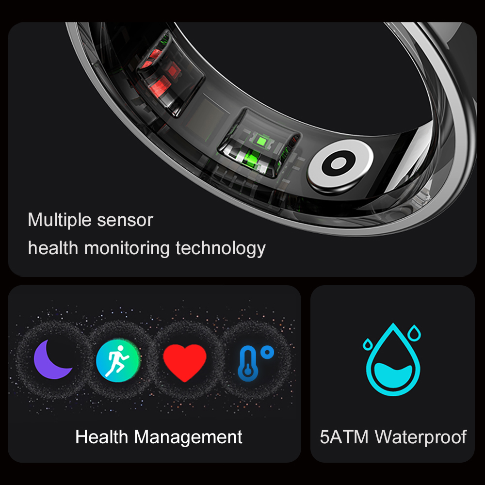 2024 COLMI R09 Smart Ring Men  - Temperature Ring Skin review and price