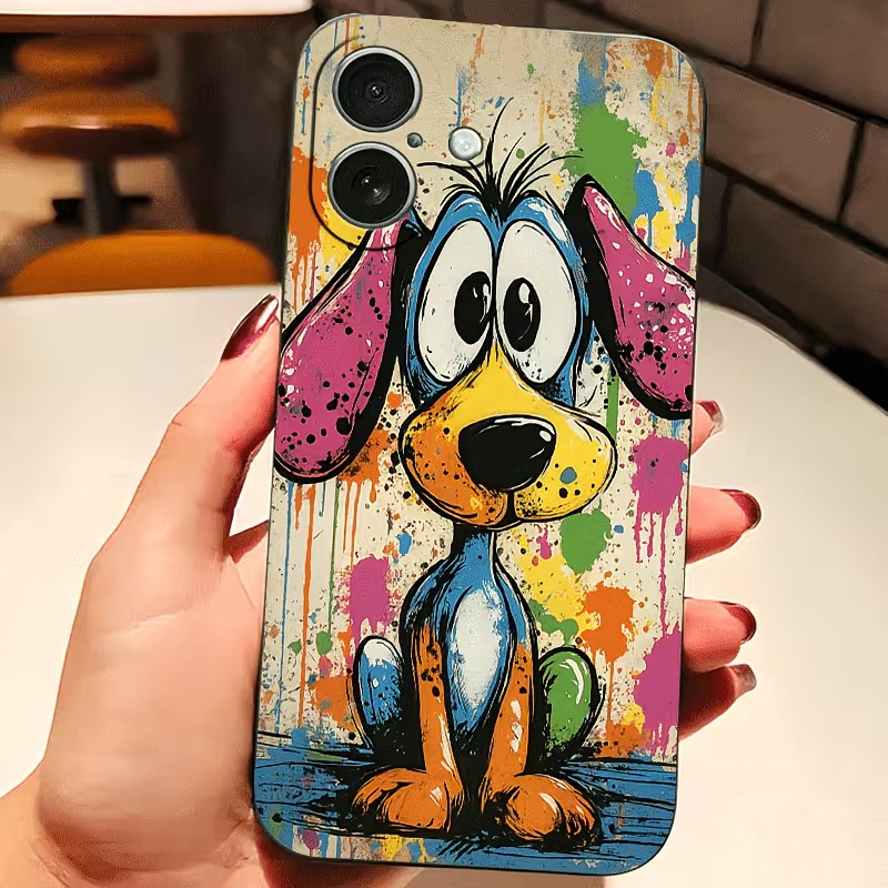 Graffiti Colored Puppy TPU Pho - Apple Iphone 16 review and price