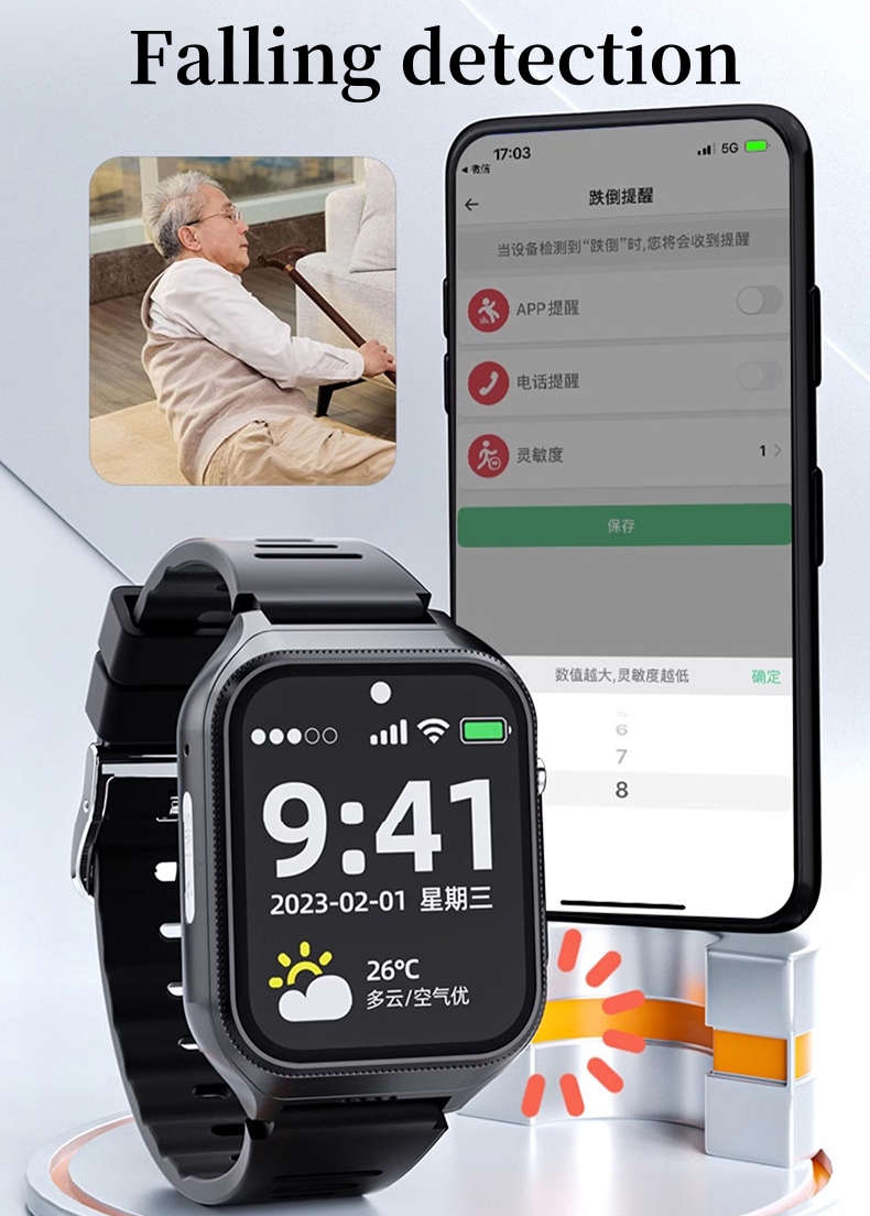 Elderly Smart Watch For Senior - Fall Detection Watch review and price