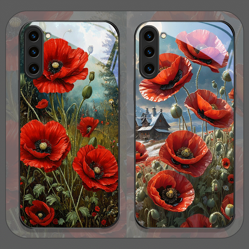 Retro Poppy Flower Bloom Hot R - Samsung Galaxy S24 review and price
