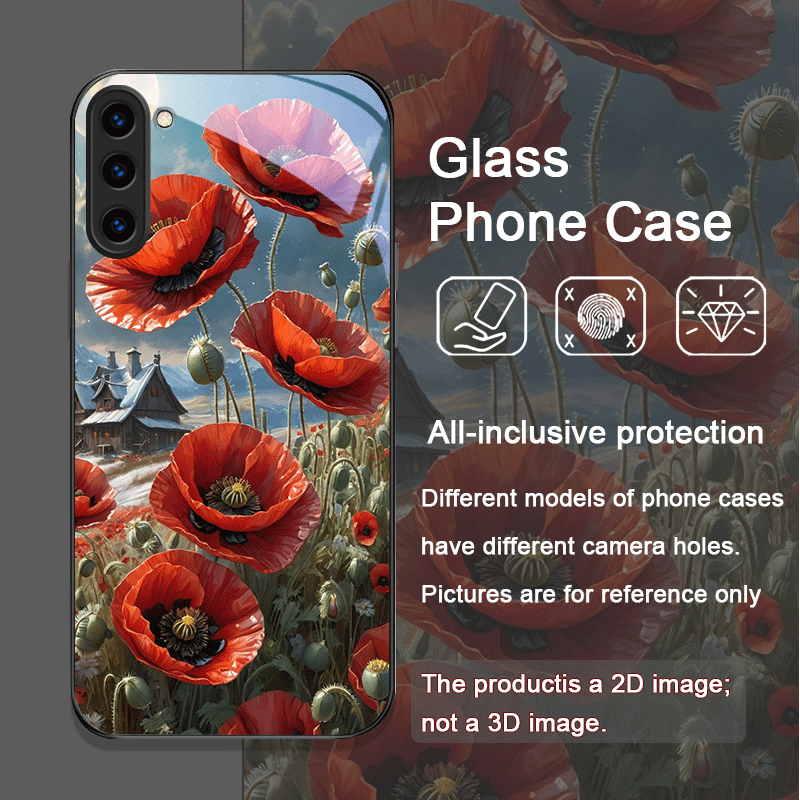 Retro Poppy Flower Bloom Hot R - Samsung Galaxy S24 review and price