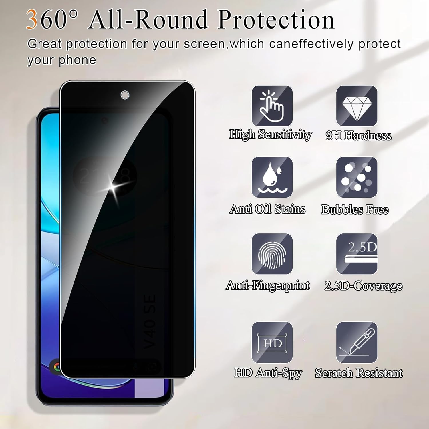 For VIVO V40 SE Anti Spy Tempe - Vivo V40 review and price