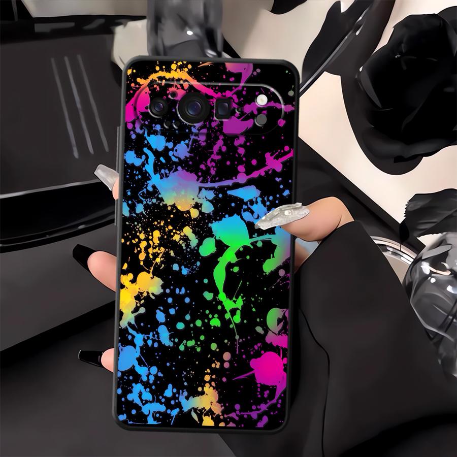 Rainbow Paint Splatters Funda  - Google Pixel 9 review and price