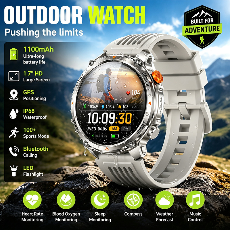Wireless Calling Smart Watch I - Breath Rate Monitor review and price