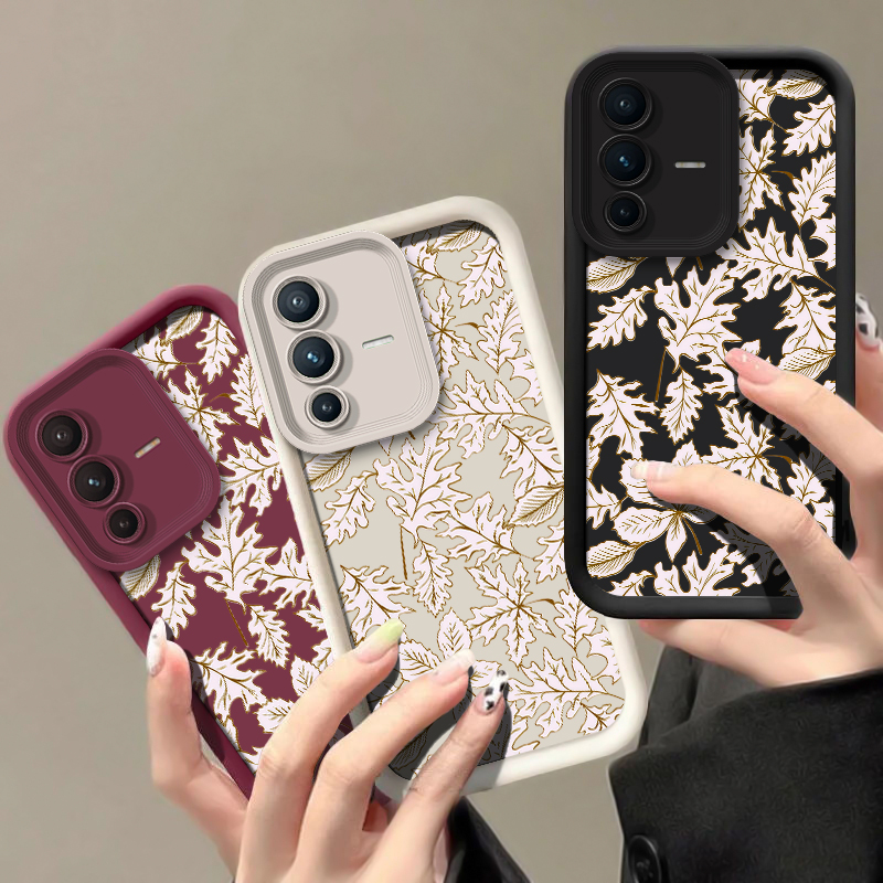 Leaves Pattern Phone Case For  - Vivo V40 review and price