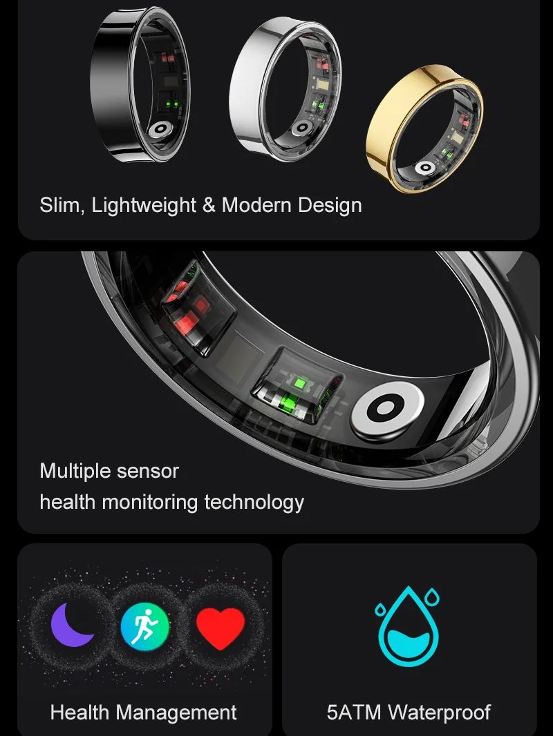 New Smart Ring R09 Health Moni - Temperature Ring Skin review and price